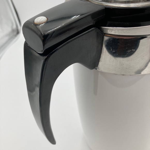Vintage Corning Ware Coffee Maker Pot 10 Cups Made USA P-280-EP Tested Working - Picture 4 of 16